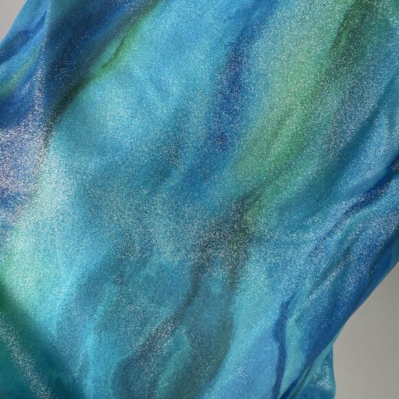 Becca by Rebecca Virtue Solar Energy One Piece Swimsuit M Blue Green Metallic - Picture 6 of 9